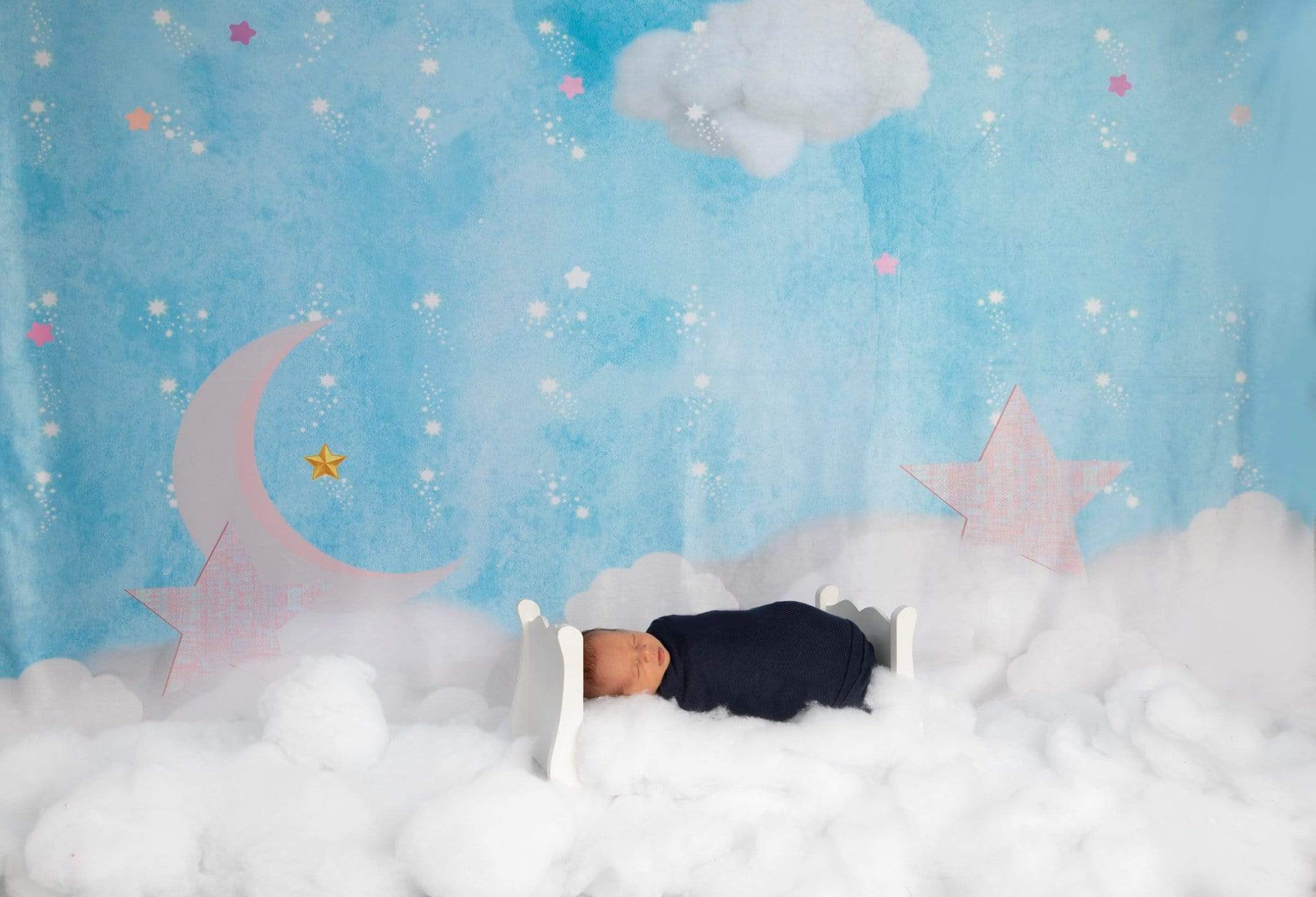 Katebackdrop£ºKate Clouds with Moon and Stars Children Backdrop for Photography Designed by JFCC
