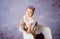 Katebackdrop£ºKate Abstract Medium Purple with Flowers Backdrop for Photography Designed By Jerry_Sina