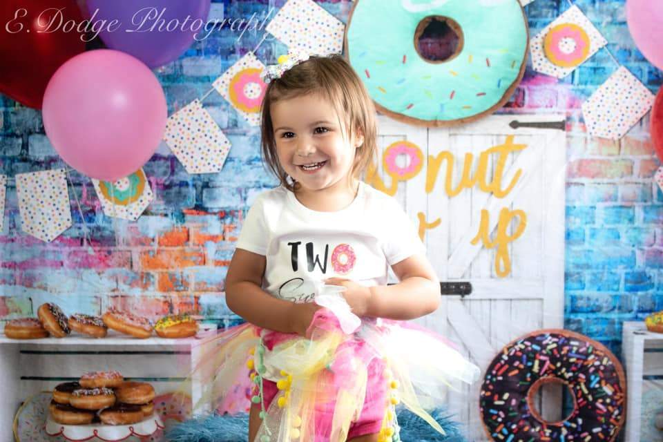 Kate Ballons Anniversaire Donut Enfants Toile de fond