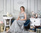 Katebackdrop拢潞Kate Gray Vintage Wall Door Backdrop