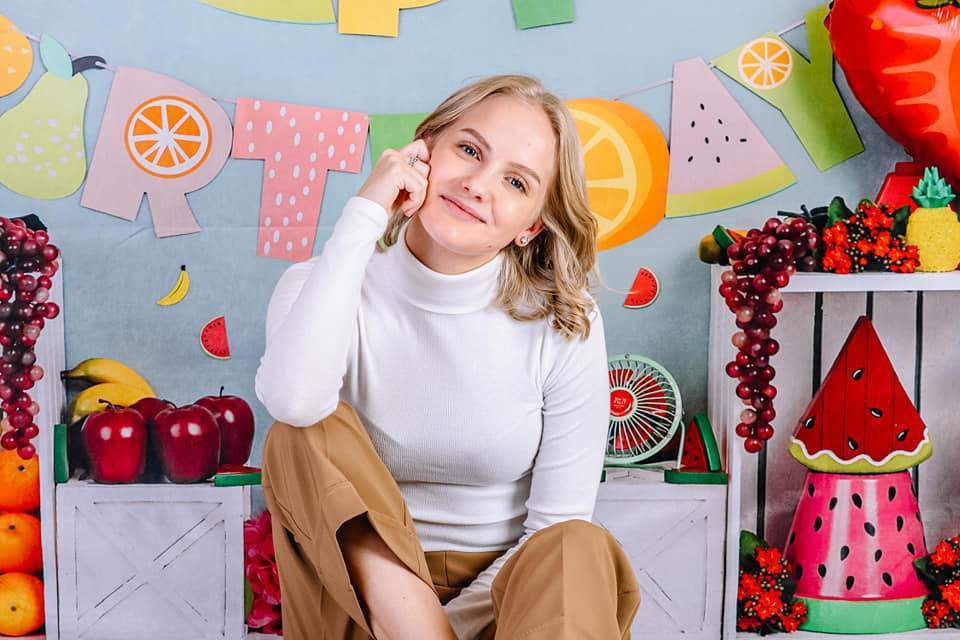 Kate Enfant Anniversaire Fruits Ballons Coloré Toile de fond pour la photographie - Kate Backdrop FR