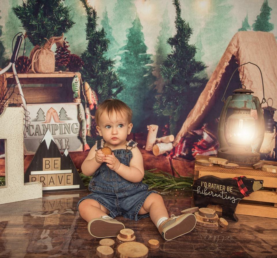 Katebackdrop£ºKate Forest Camping Children Summer Backdrop for Photography Designed by Megan Leigh Photography
