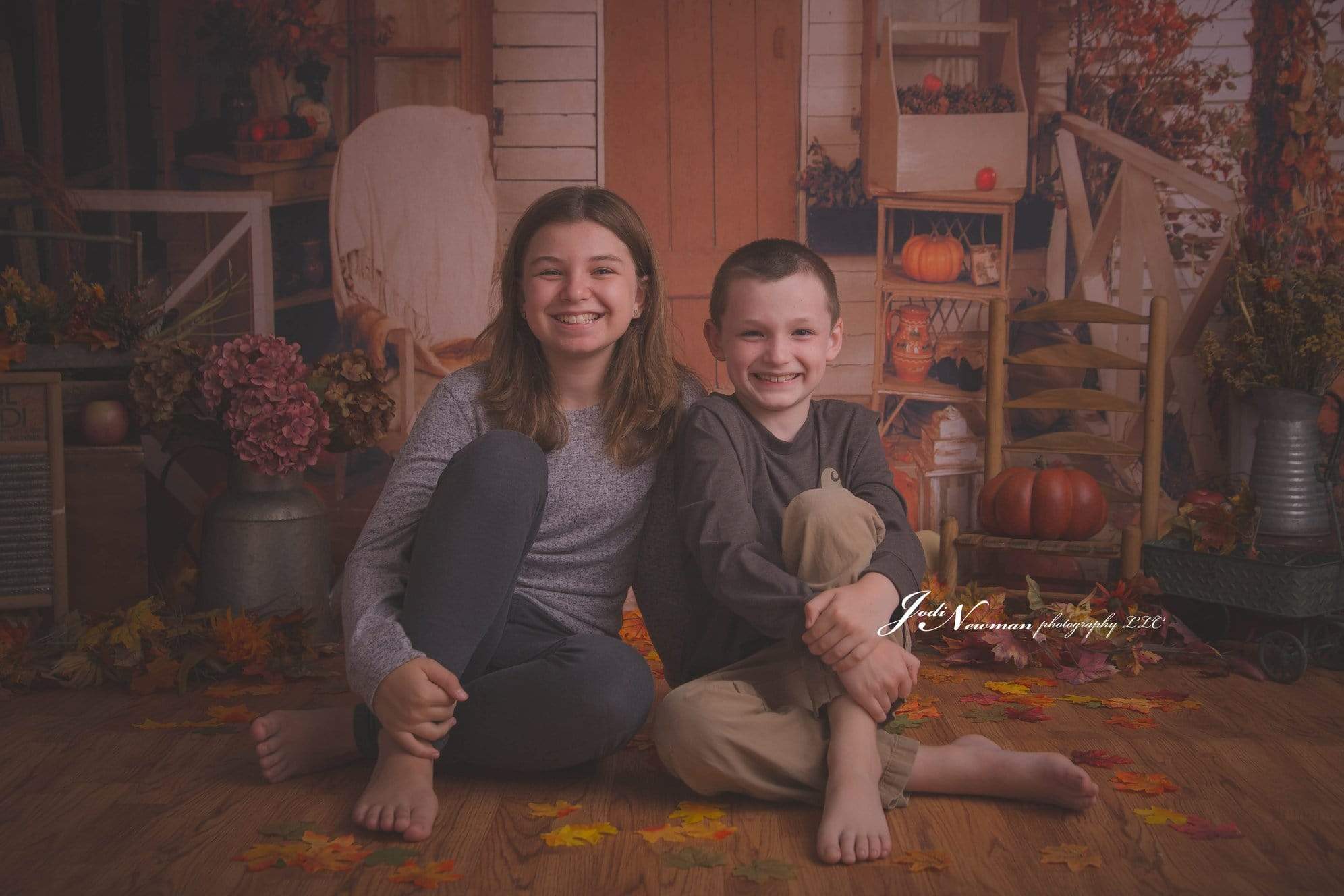 Katebackdrop£ºKate Autumn Leaves Pumpkin Thanksgiving Day Backdrop for Photography