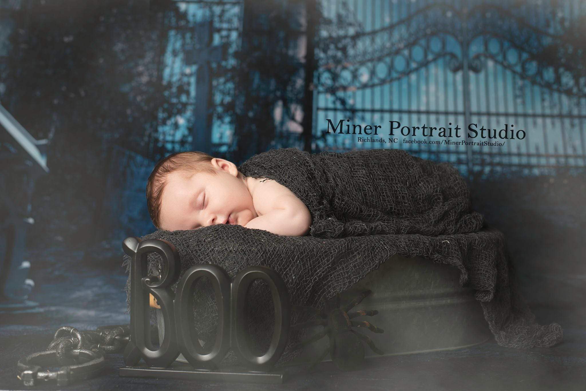 Katebackdrop£ºKate Halloween Night Scene Grave Backdrop Light Photo Background