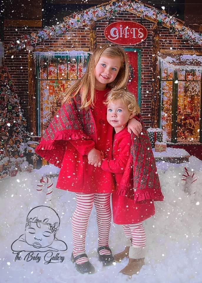 Katebackdrop£ºKate Christmas Giftshop Decorations Snow Backdrop for Photography