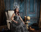 Kate Rétro Bleu Mur Porte Mariage Toile de fond pour la photographie - Kate Backdrop FR