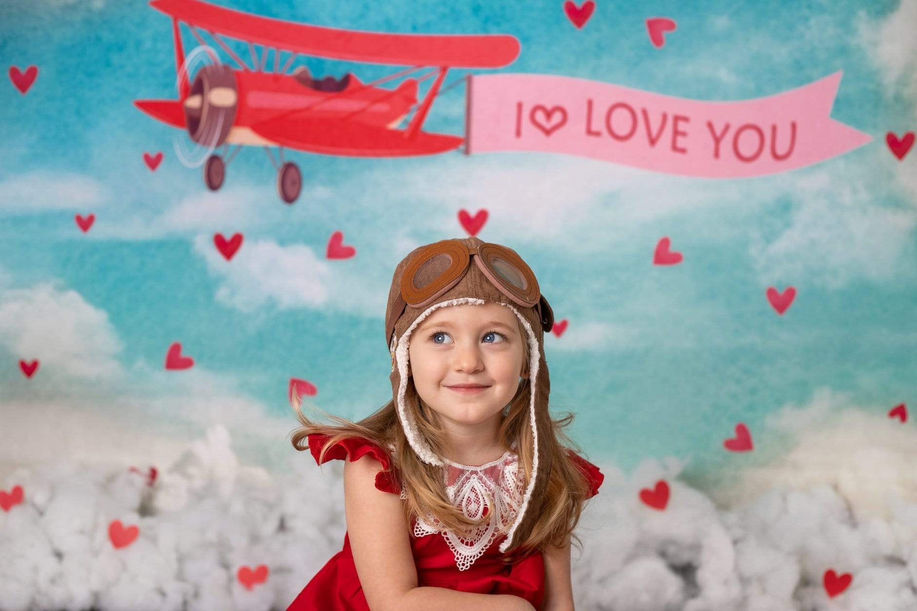 Katebackdrop£ºKate Sky Love Plane Backdrop for Valentines designed by Jerry_Sina