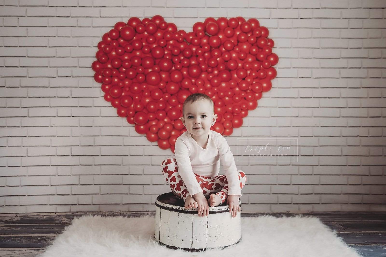 Katebackdrop£ºKate La Saint-Valentin Love White Wall Backdrop for Photography
