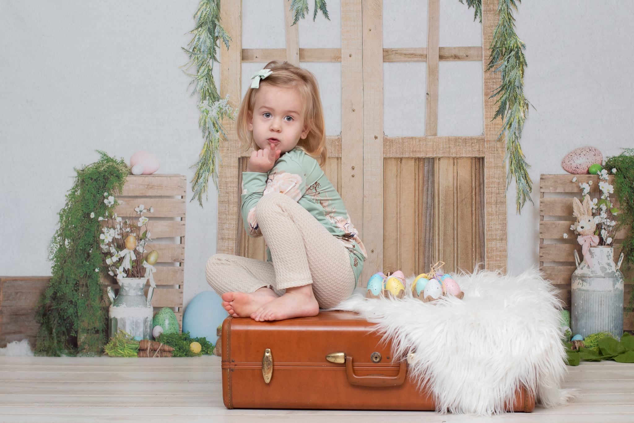 Katebackdrop£ºKate Easter Barn Door Spring Decoration Backdrop