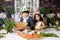 Katebackdrop£ºKate Easter\Spring Brick Garden Bunnies Backdrop Designed by Megan Leigh Photography