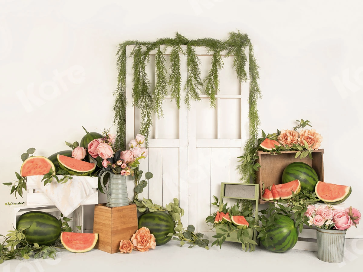 Toile de fond de l'heure de la pastèque d'été Kate conçue par Jia Chan Photography