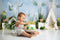 Kate Cactus Printemps Enfants Anniversaire Toile de fond conçue par Megan Leigh - Kate Backdrop FR