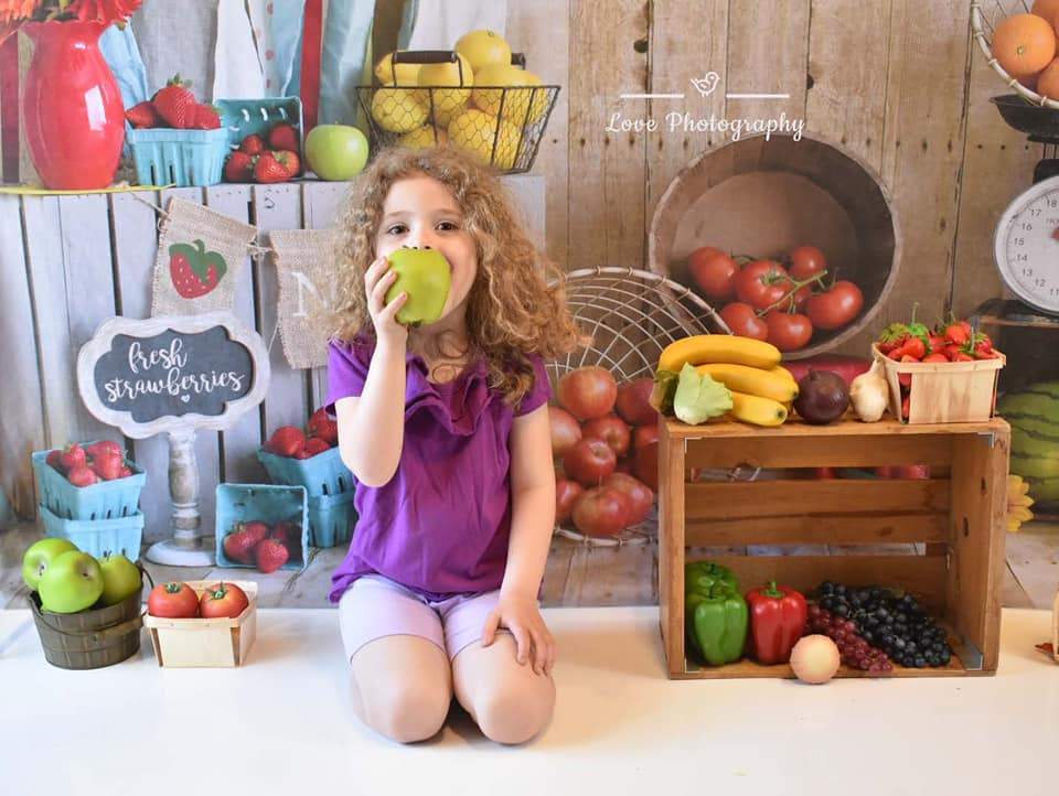 Kate Toile de fond du marché des agriculteurs d'été pour la photographie conçue par Danette Kay Photographie