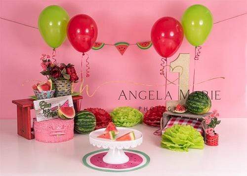 Katebackdrop£ºKate 1st Birthday Watermelon for Children Backdrop Designed By Angela Marie Photography