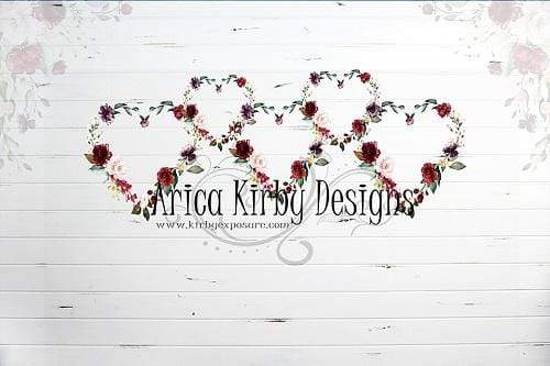 Katebackdrop£ºKate Floral Heart Valentine Backdrop Designed By Arica Kirby