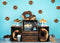 Kate Anniversaire Blue Donut Enfant Toile de fond conçue par Arica Kirby - Kate Backdrop FR
