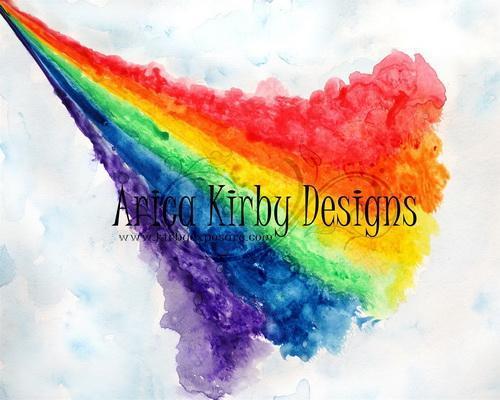 Kate Arc-en-ciel Éclaté Abstrait Coloré Toile de fond conçue par Arica Kirby
