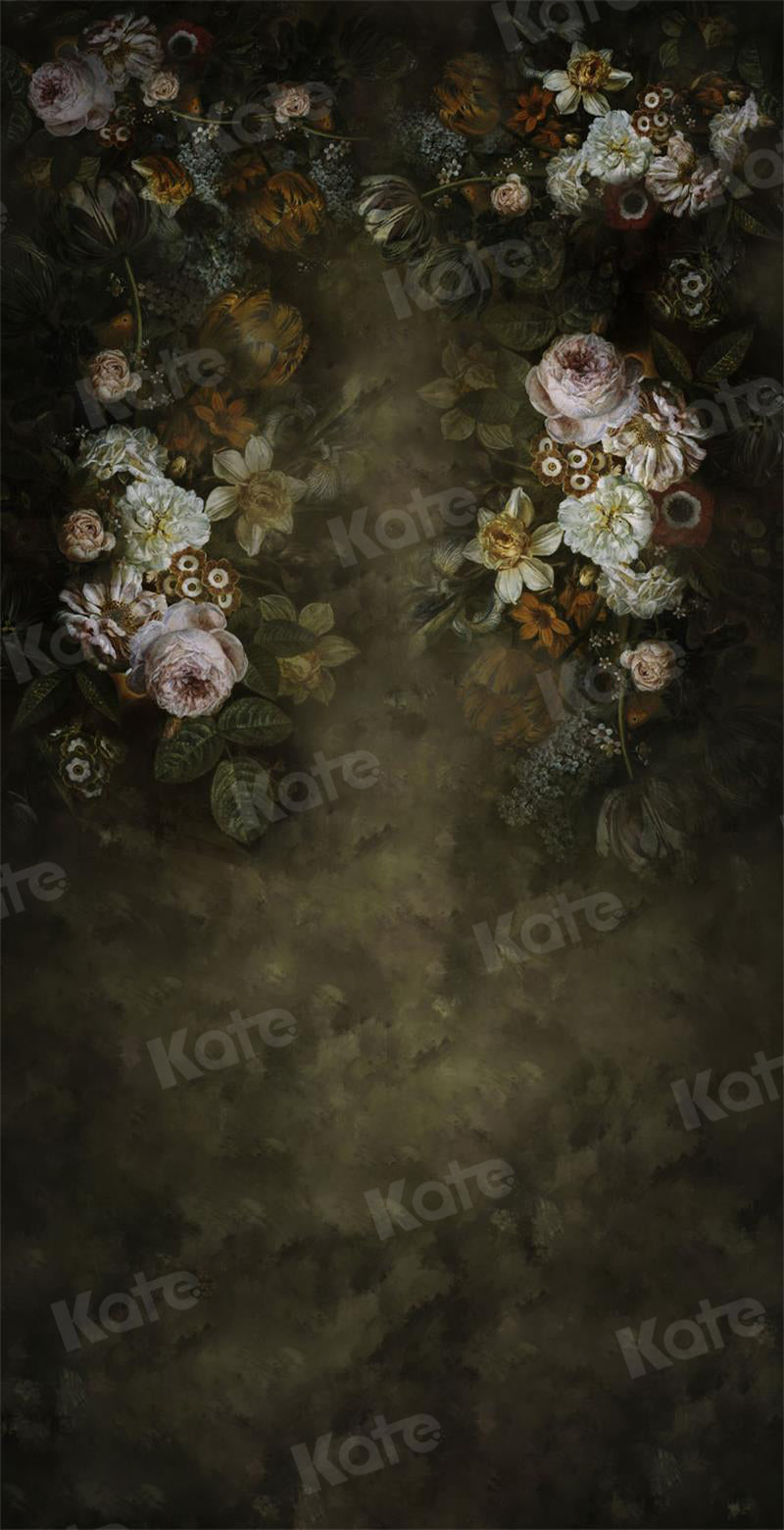 Kate Sweep Mur-à-Sol Vintage Fleurs Boudoir Toile de Fond pour la Photographie - Kate Backdrop FR