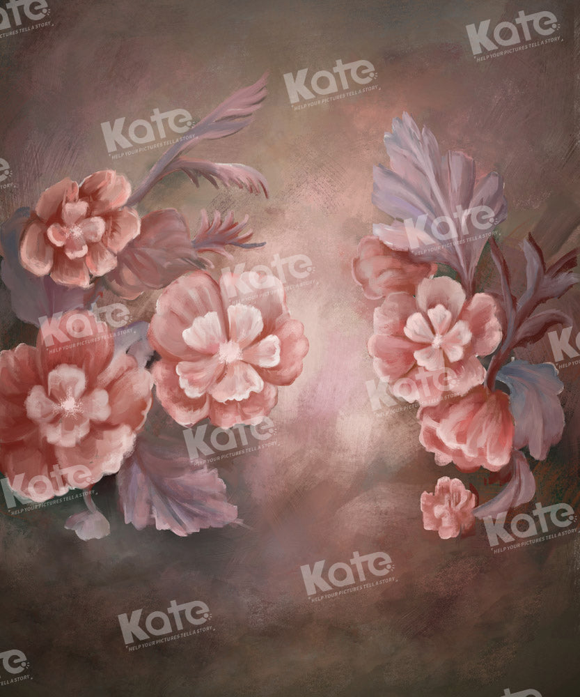 Kate Beaux-arts Fleurs Rose Classique Toile de fond Conçu par GQ