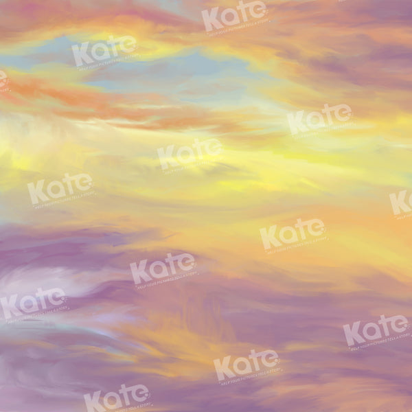 Kate Toile de fond peinte Fantaisie Coucher de soleil Nuage conçue par Chain Photographie