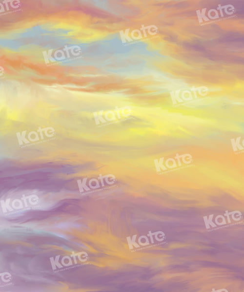 Kate Toile de fond peinte Fantaisie Coucher de soleil Nuage conçue par Chain Photographie
