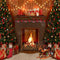 Kate Maison en bois Cheminée Sapin de Noël Toile de fond pour la photographie - Kate Backdrop FR