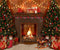 Kate Maison en bois Cheminée Sapin de Noël Toile de fond pour la photographie - Kate Backdrop FR