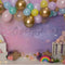 Kate Fête Anniversaire Licorne Rideau doré Ballons Toile de fond conçue par Jenna Onyia - Kate Backdrop FR