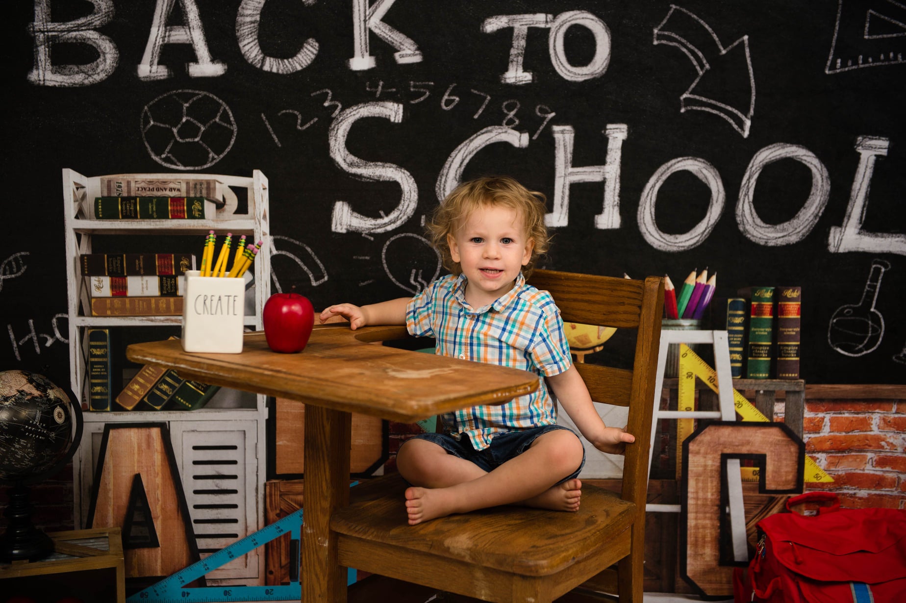 Kate Retour à l'école ABC Tableau noir Toile de fond conçue par emetselch - Kate Backdrop FR