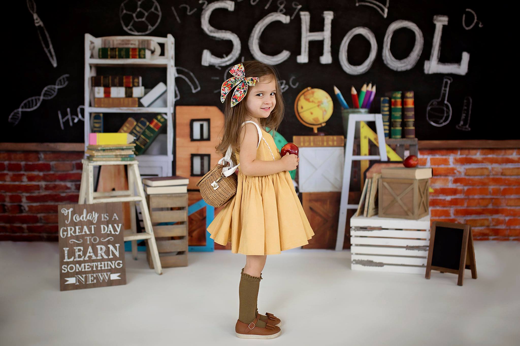 Kate Retour à l'école ABC Tableau noir Toile de fond conçue par emetselch - Kate Backdrop FR