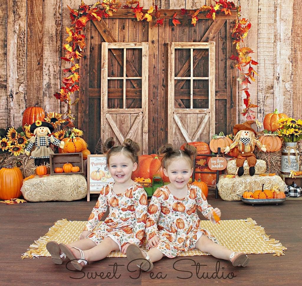 Kate Porte de grange Citrouille Automne Toile de fond conçue par Emetselch - Kate Backdrop FR