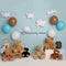 Kate Ours en peluche Bleu Anniversaire Pique-nique Toile de fond conçu par Melissa King - Kate Backdrop FR
