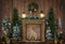 Kate Cheminée Maison en Bois Noël Toile de fond conçue par Emetselch - Kate Backdrop FR