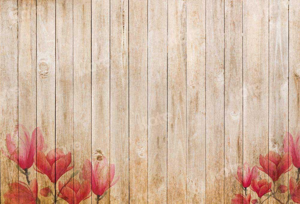 Kate Grain de bois Toile de fond Fleur Printemps conçu par Chain photographie
