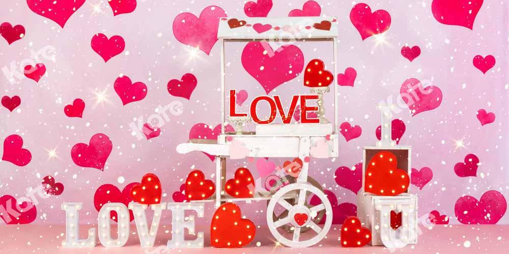 Kate Saint-Valentin Rose LOVE Camion de vente Toile de fond conçu par Emetselch - Kate Backdrop FR