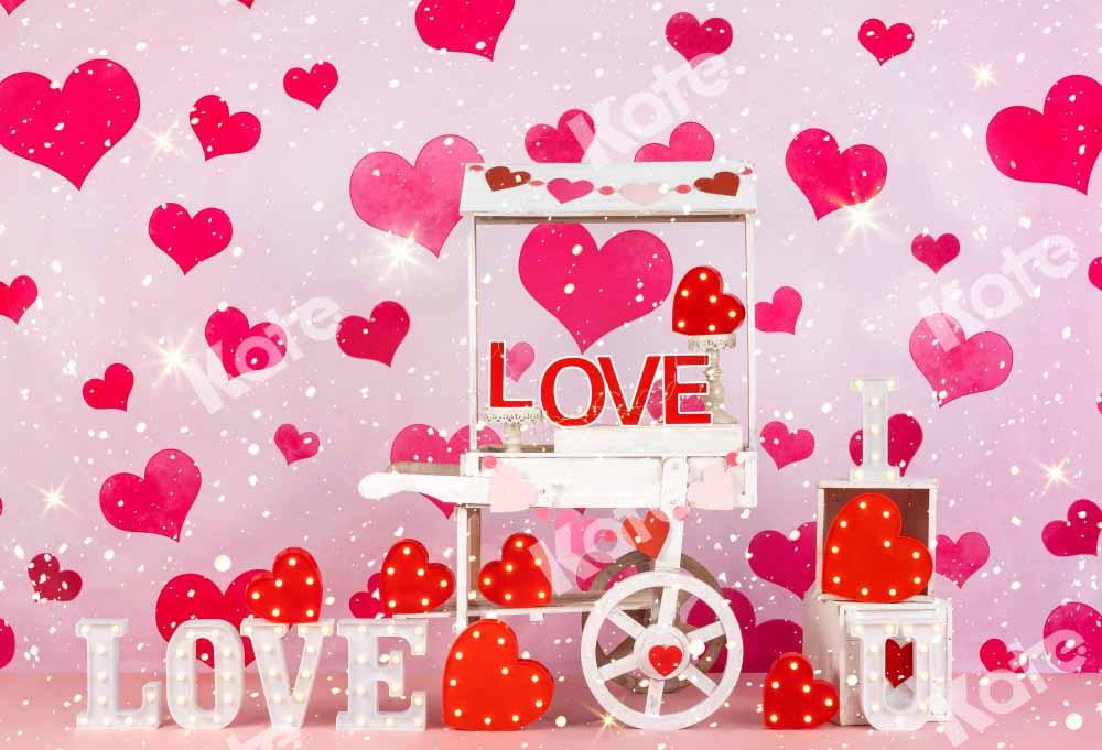 Kate Saint-Valentin Rose LOVE Camion de vente Toile de fond conçu par Emetselch - Kate Backdrop FR
