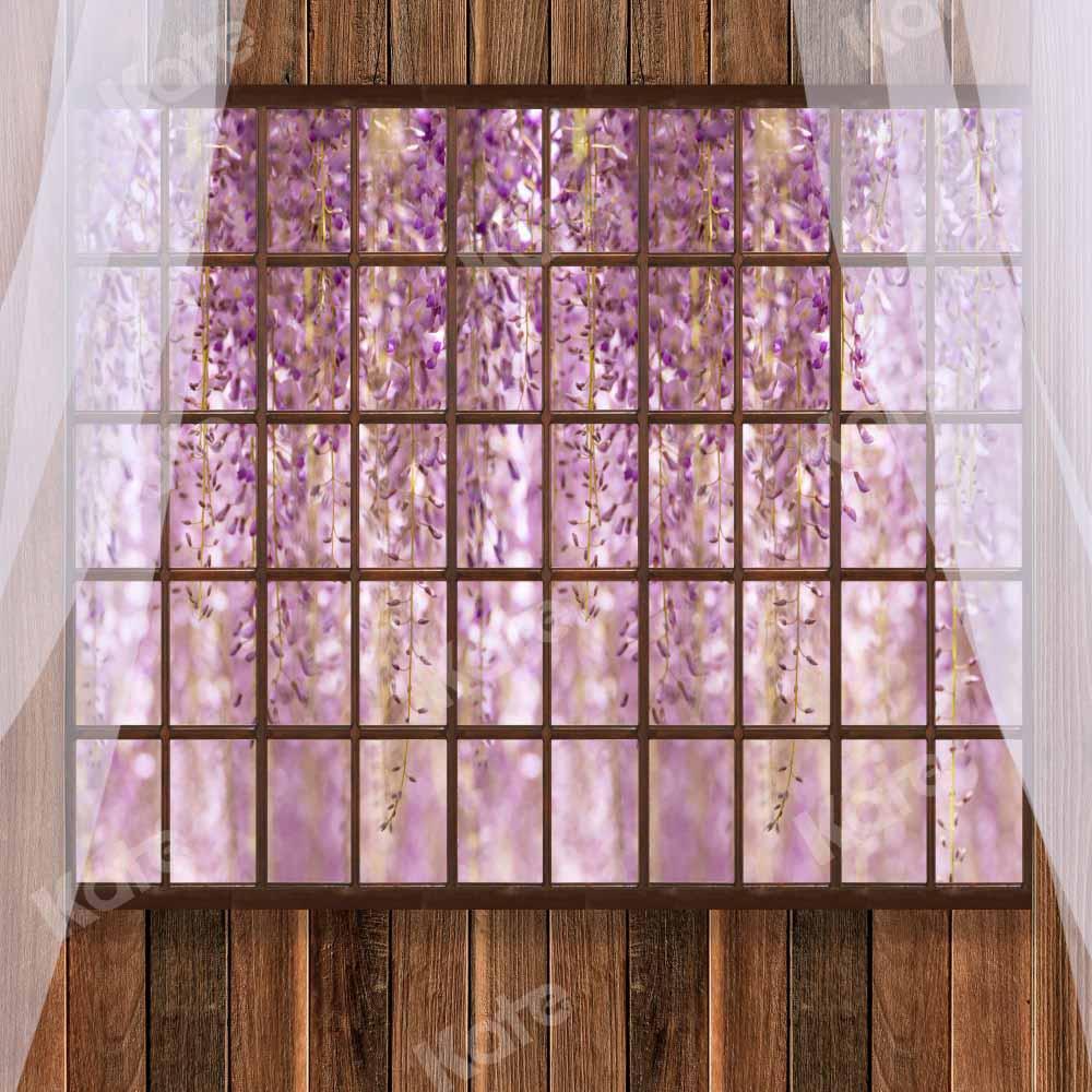 Kate Rideaux de fenêtre d'intérieur en toile de fond de fleur de printemps conçue par Chain Photographie
