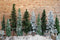 Kate Mur de briques Arbres de Noël Toile de fond conçue par Mandy Ringe - Kate Backdrop FR