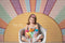 Kate Mur Coloré Soleil Arc-en-ciel Toile de fond conçue par Mandy Ringe - Kate Backdrop FR