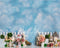 Kate Ciel Bleu Jardin Pâques Printemps Toile de fond conçue par Rose Abbas - Kate Backdrop FR