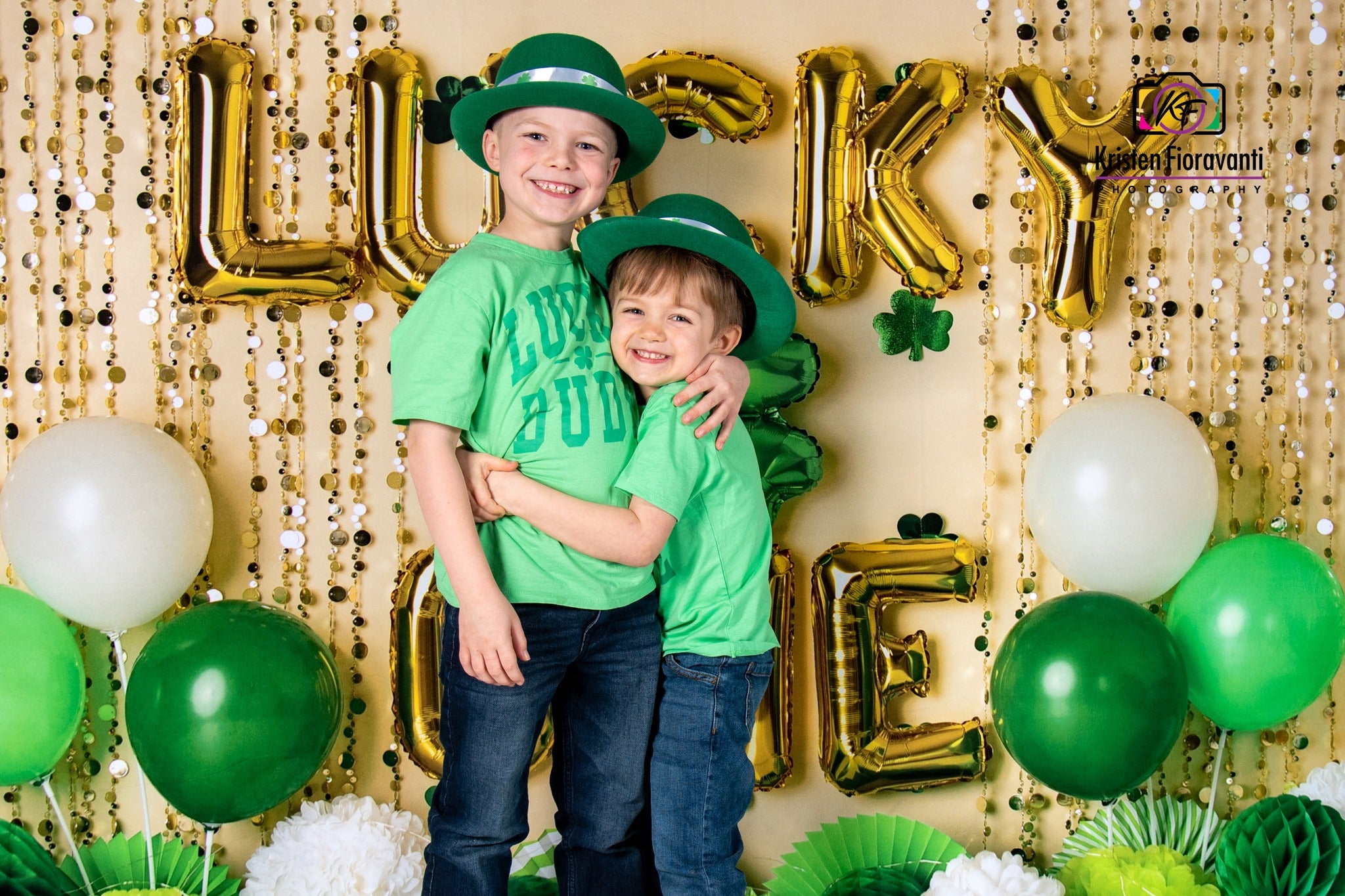 Kate La Saint-Patrick LUCKY ONE Anniversaire Toile de fond conçue par Mandy Ringe - Kate Backdrop FR