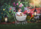 Kate Jardin secret Fleurs Printemps Toile de fond conçue par Lisa Granden - Kate Backdrop FR