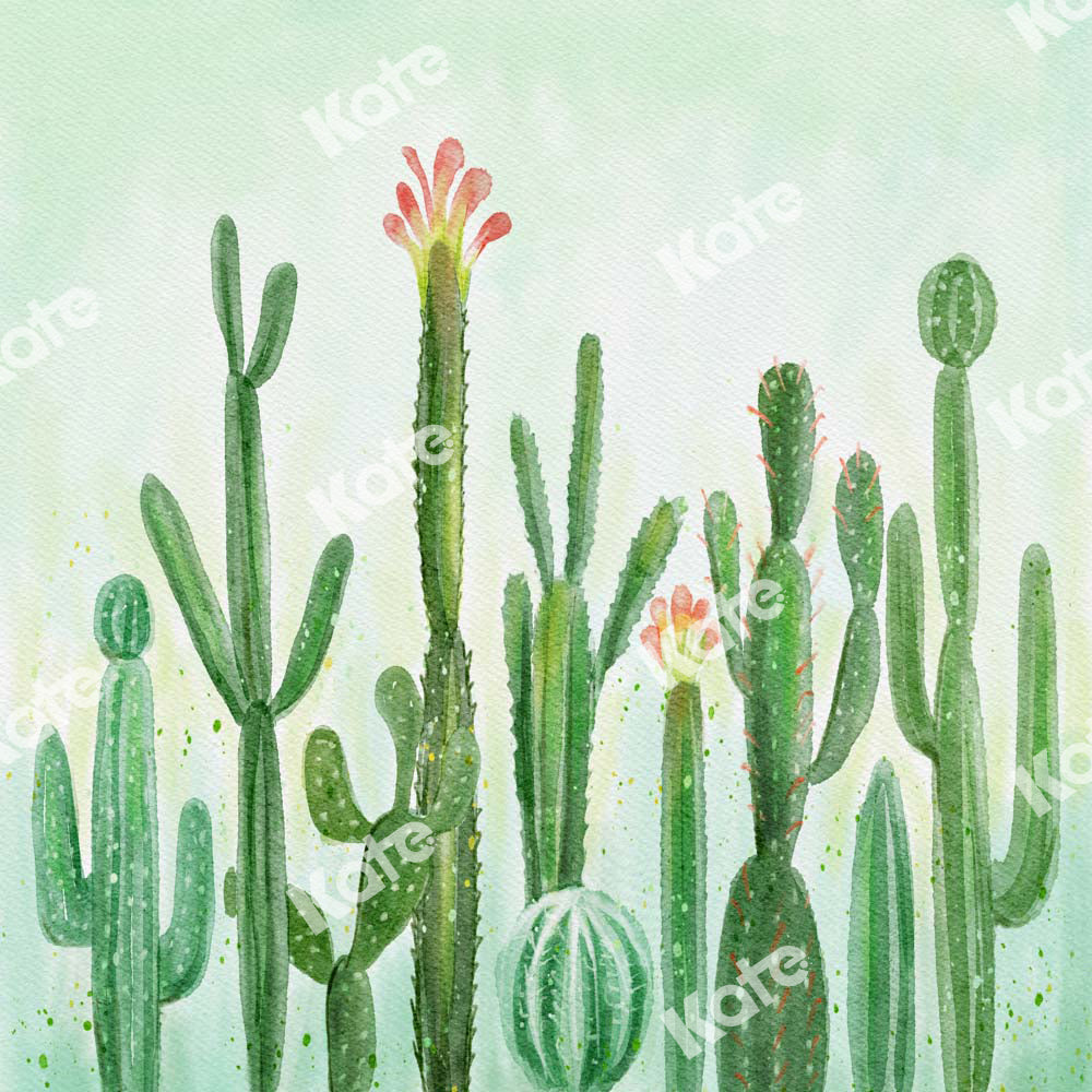 Kate Toile de fond de cactus de plante verte conçue par Uta Mueller Photographie - Kate Backdrop FR