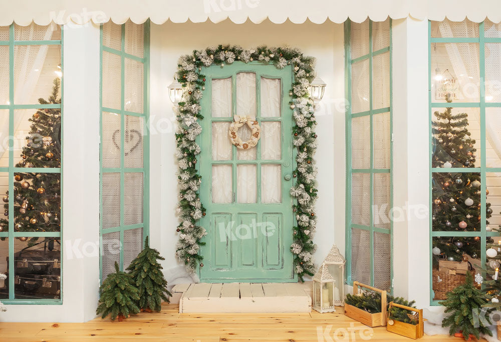 Kate Fenêtre Sapin de Noël Blanc Porte Toile de fond Conçu par Chain Photographie - Kate Backdrop FR