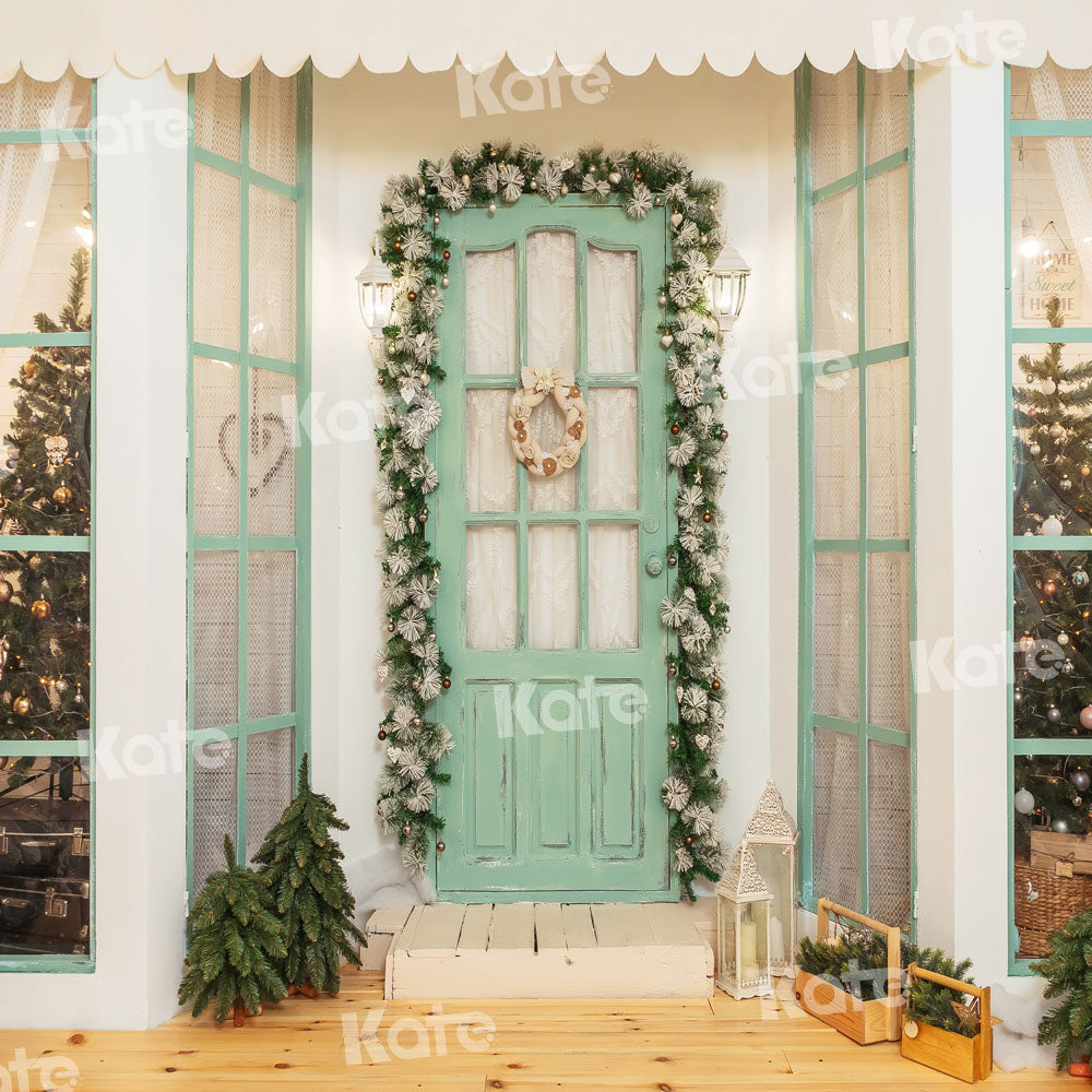 Kate Fenêtre Sapin de Noël Blanc Porte Toile de fond Conçu par Chain Photographie