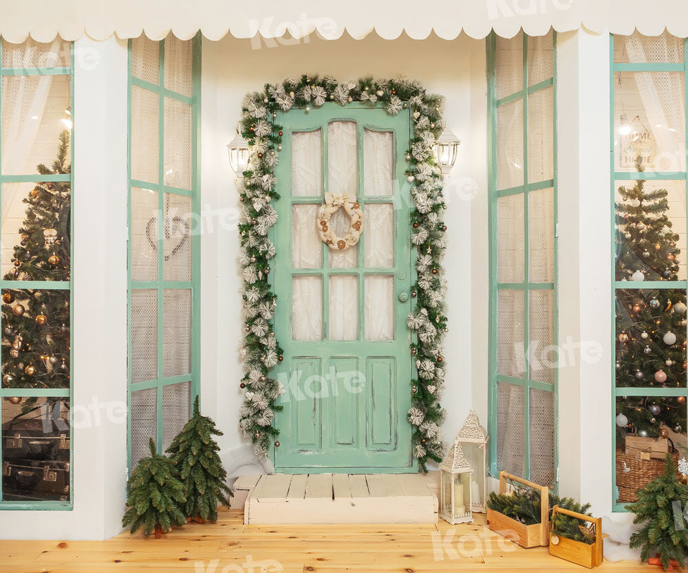 Kate Fenêtre Sapin de Noël Blanc Porte Toile de fond Conçu par Chain Photographie - Kate Backdrop FR