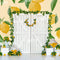 Kate Toile de fond de porte de grange blanc citron d'été conçue par Uta Mueller Photographie - Kate Backdrop FR