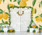 Kate Toile de fond de porte de grange blanc citron d'été conçue par Uta Mueller Photographie - Kate Backdrop FR