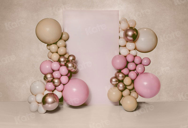Kate Anniversaire Ballons Rose Toile de fond conçue par Uta Mueller Photographie - Kate Backdrop FR