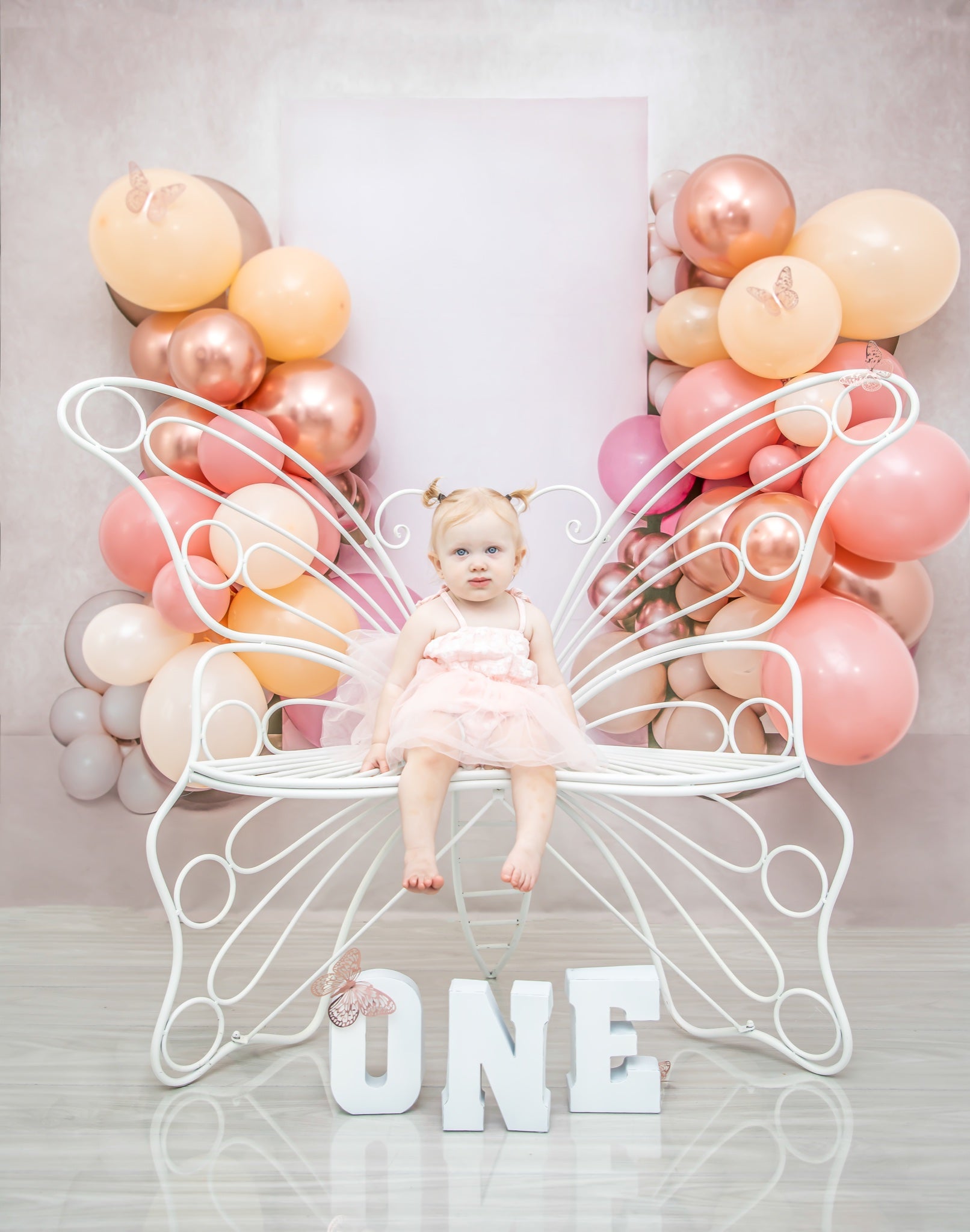 Kate Anniversaire Ballons Rose Toile de fond conçue par Uta Mueller Photographie - Kate Backdrop FR